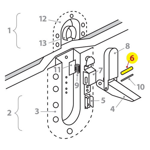 U0452112 UNIVAIR COWL LATCH PIN - FITS CESSNA